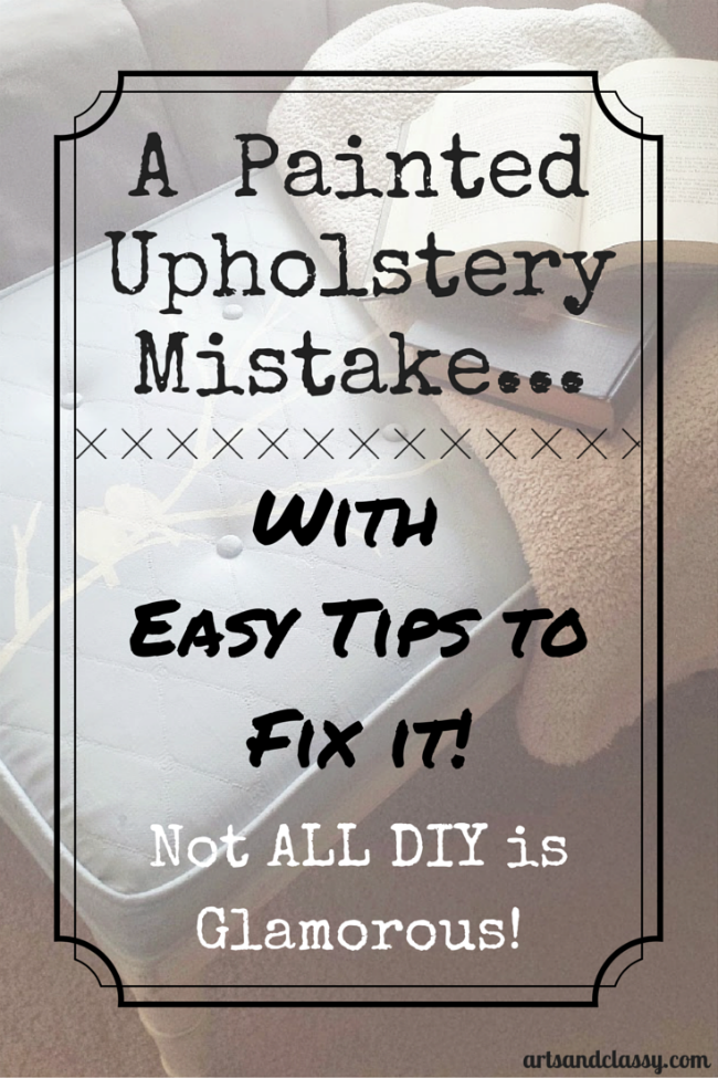 painted upholstery how to fix chalk paint Anastasia Vintage Arts & Classy