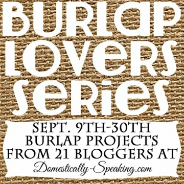  Domestically Speaking | Burlap Lovers Series