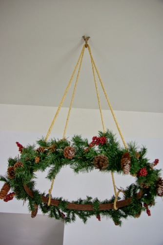 DIY christmas hanging wreath