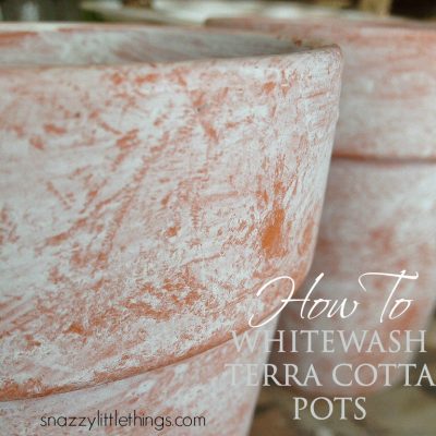 How to Whitewash Terracotta Pots | by SnazzyLittleThings.com