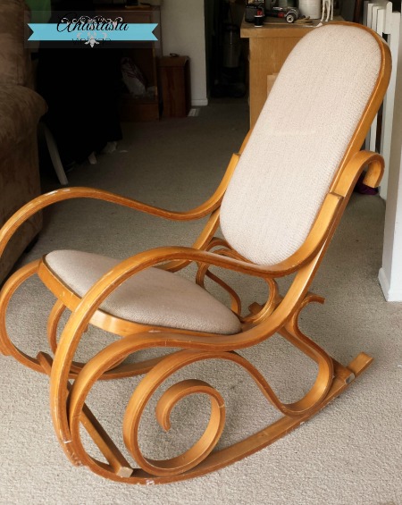 Two Tone Bentwood Rocking Chair Makeover fabflippincontest