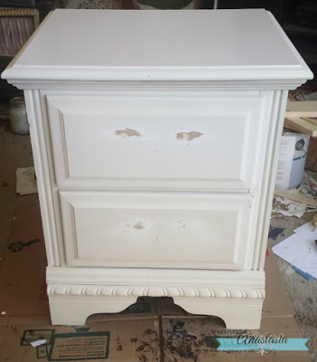 white nightstand before