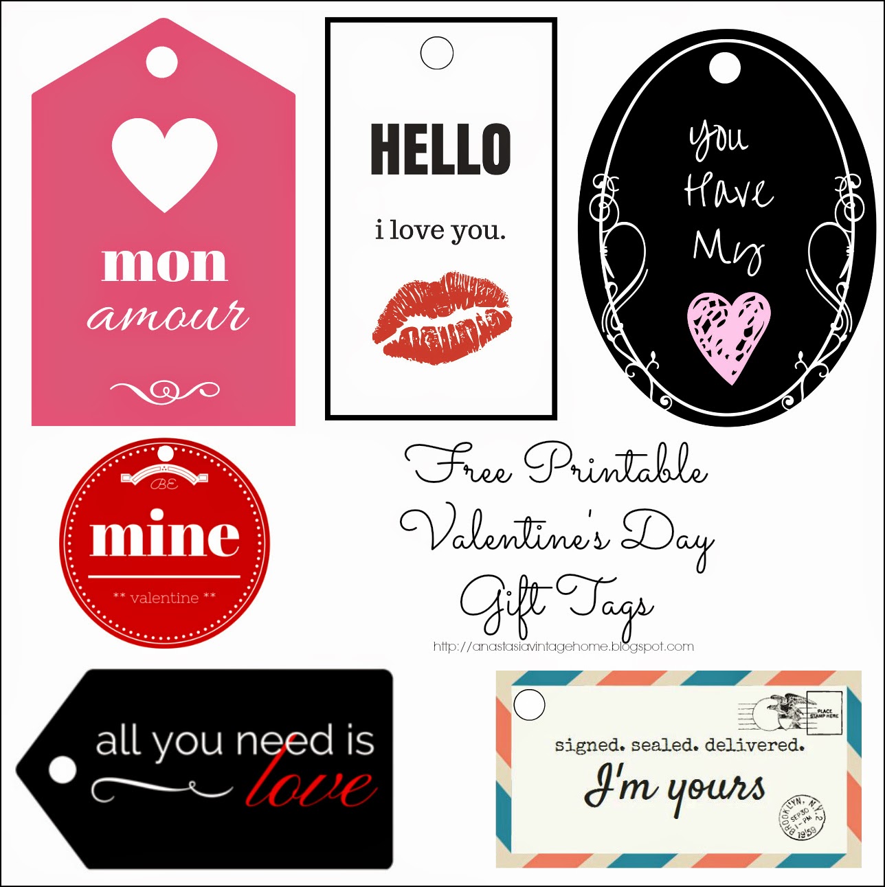 free printable valentine gift tags