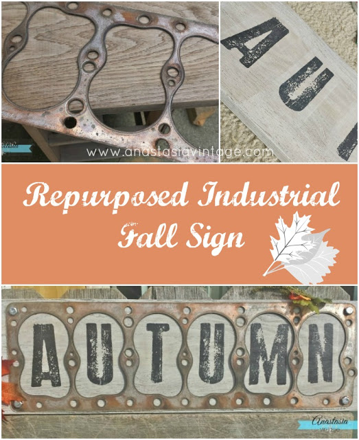 Repurposed Industrial Fall Sign | Anastasia Vintage