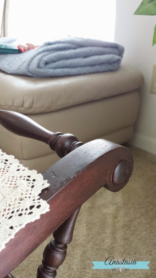 antique Victorian mahogany seat wood restored