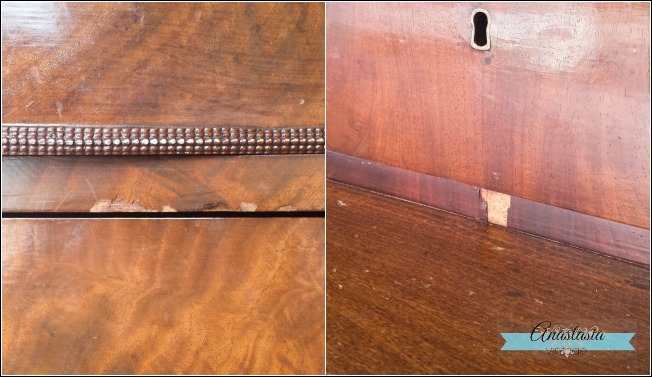 How To Repair Veneer When You Don T Want To Paint It Working With Wood Series Part Two Anastasia Vintage