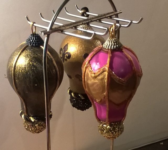 pink and gold ornament