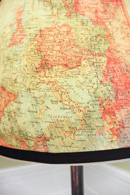 Vintage Map Lampshade