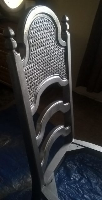 Painted chair without cushion